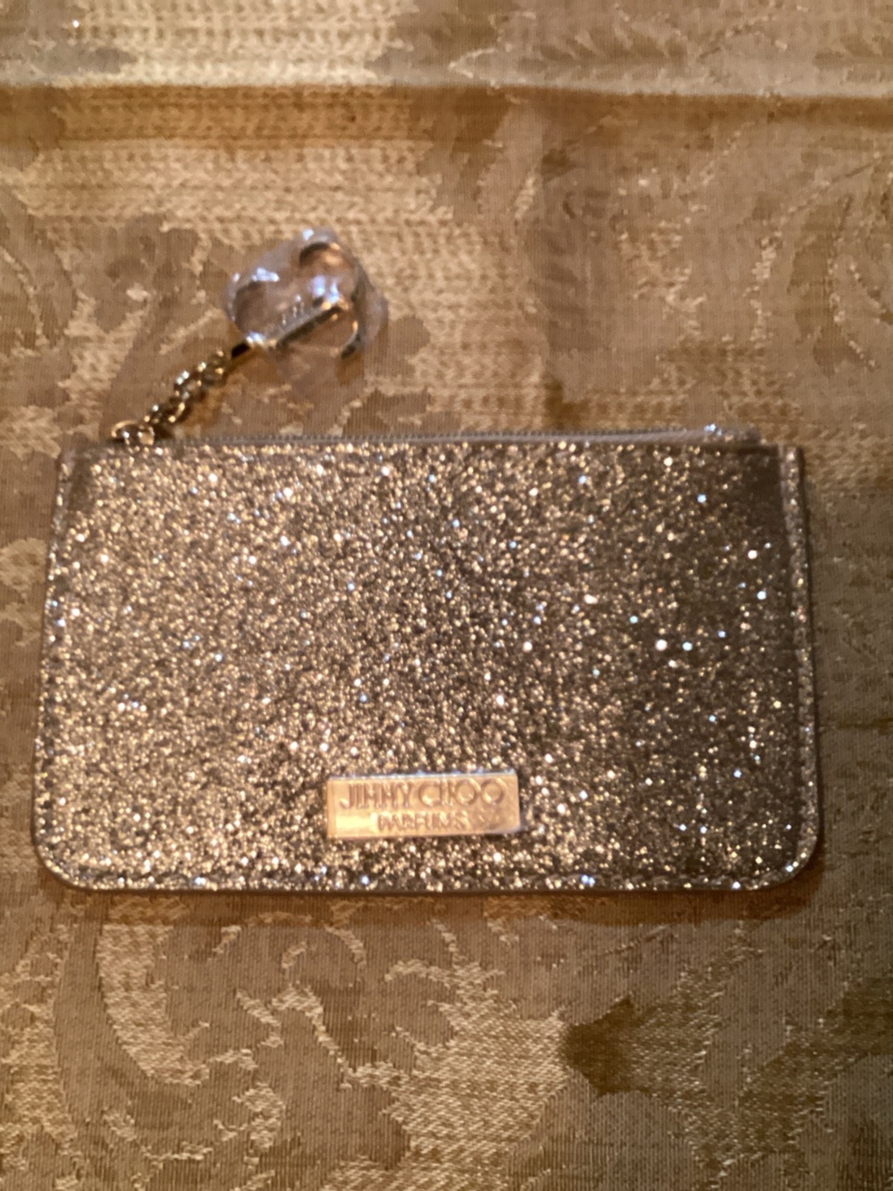 Jimmy Choo Glitter Gold Change Purse
